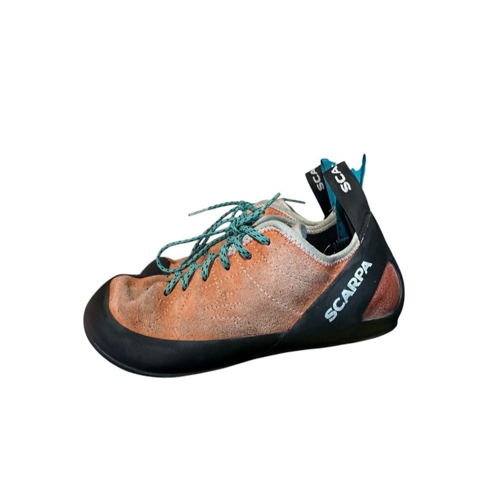 Scarpa Helix Rock Climbing Shoes Orange Black Unisex Men’s Sz 8 Women’s 9
